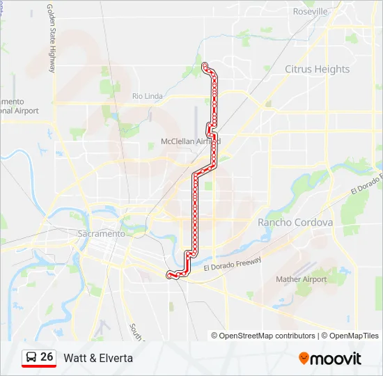 26 Bus Line Map