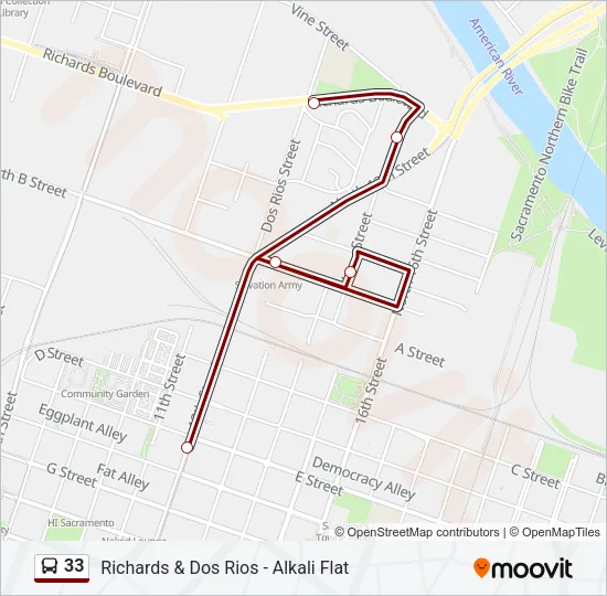 33 Bus Line Map