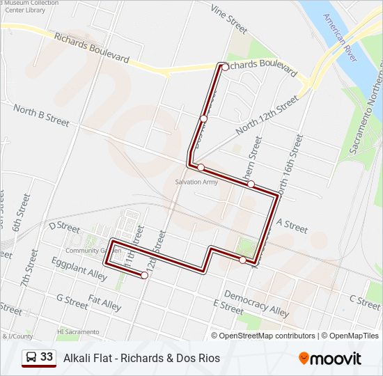 Mapa de 33 de autobús