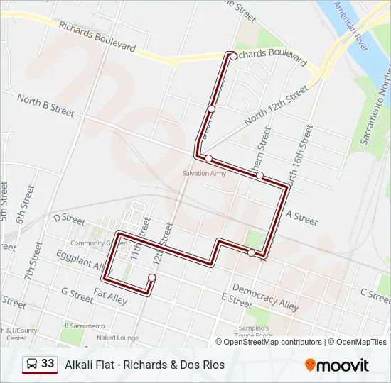 33 Bus Line Map