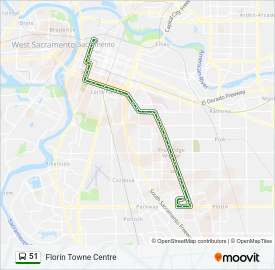 51 Bus Line Map