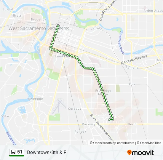 51 Bus Line Map
