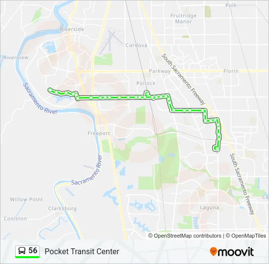 56 Bus Line Map