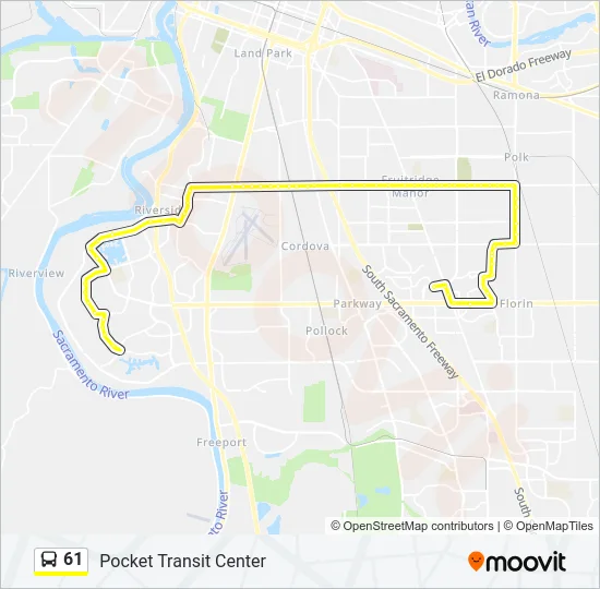 61 Bus Line Map