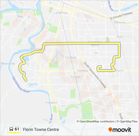 61 Bus Line Map
