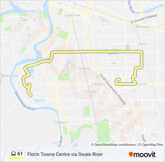 61 Bus Line Map