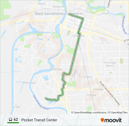 62 Bus Line Map