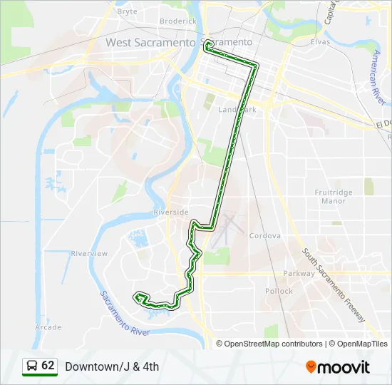 62 Bus Line Map