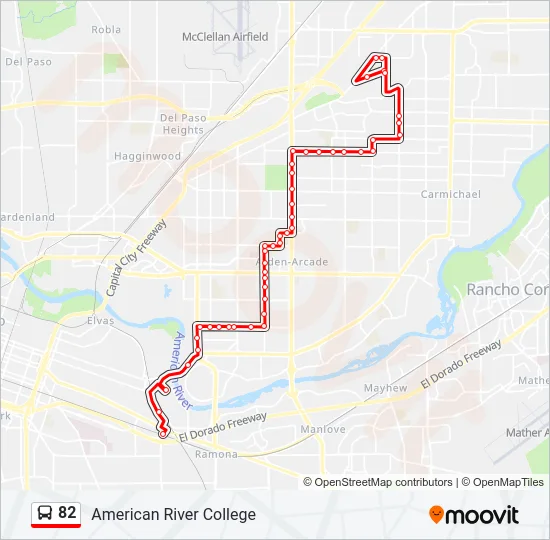 82 Bus Line Map