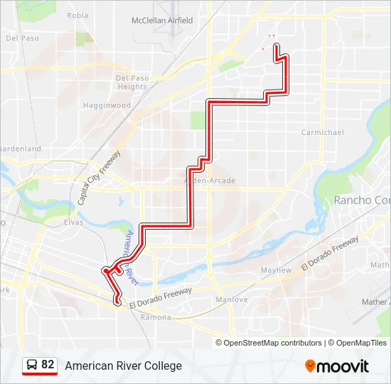 82 Bus Line Map
