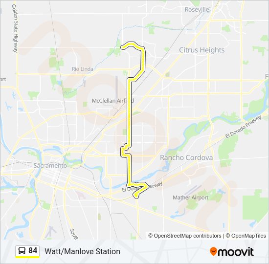 84 Bus Line Map