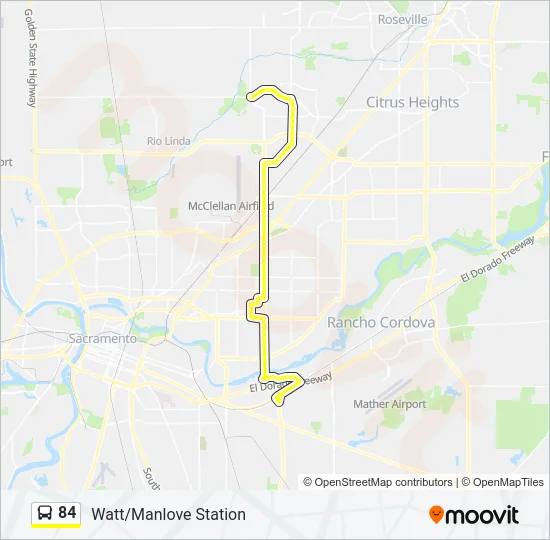 84 Bus Line Map