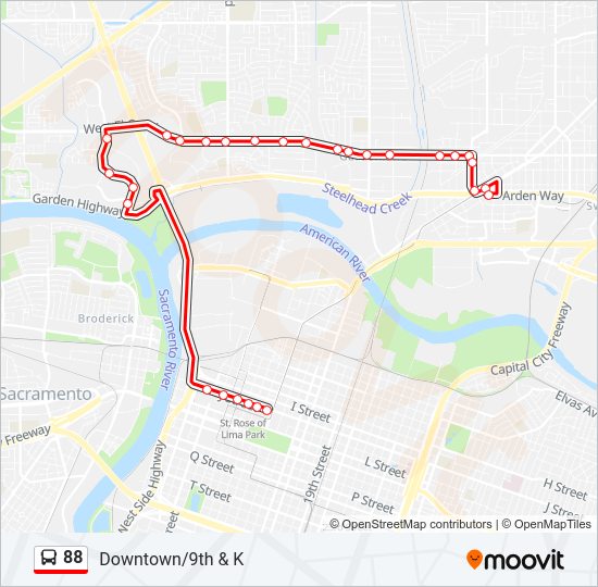 88 Bus Line Map