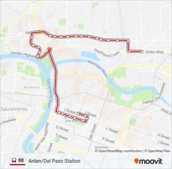 88 bus Line Map