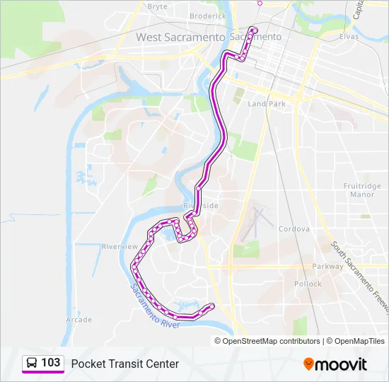 103 Bus Line Map