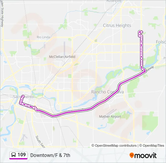 109 Bus Line Map