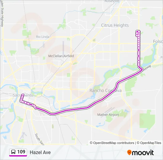 109 Bus Line Map