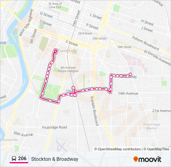 206 Bus Line Map