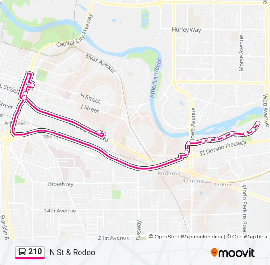 210 Bus Line Map
