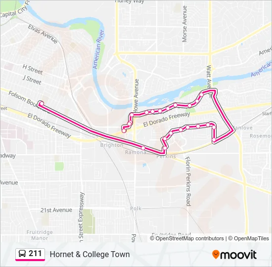 211 Bus Line Map