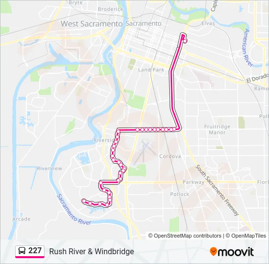 227 Bus Line Map