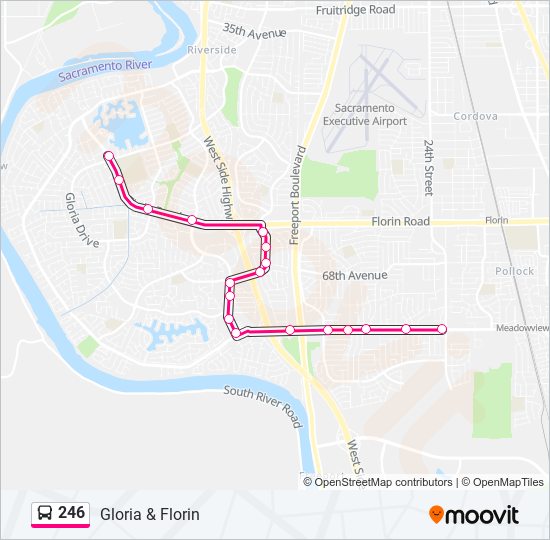 246 bus Line Map