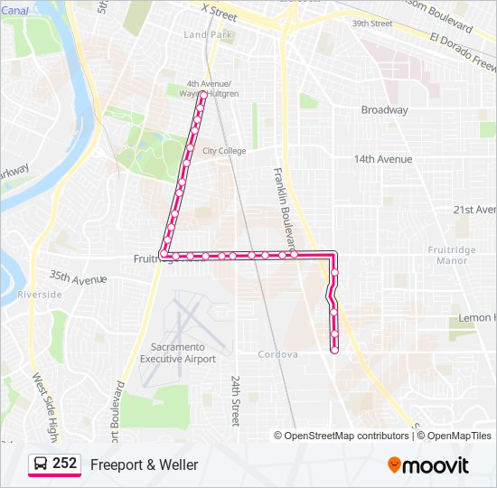 Mapa de 252 de autobús