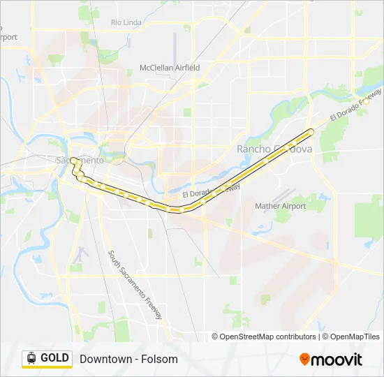 GOLD Light Rail Line Map