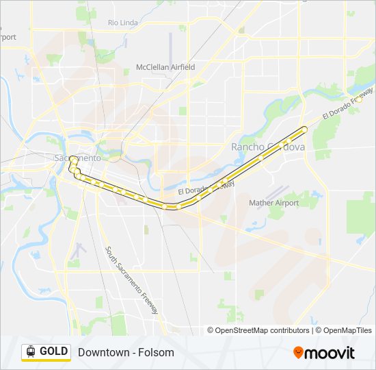 GOLD light rail Line Map