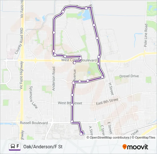 F Bus Line Map