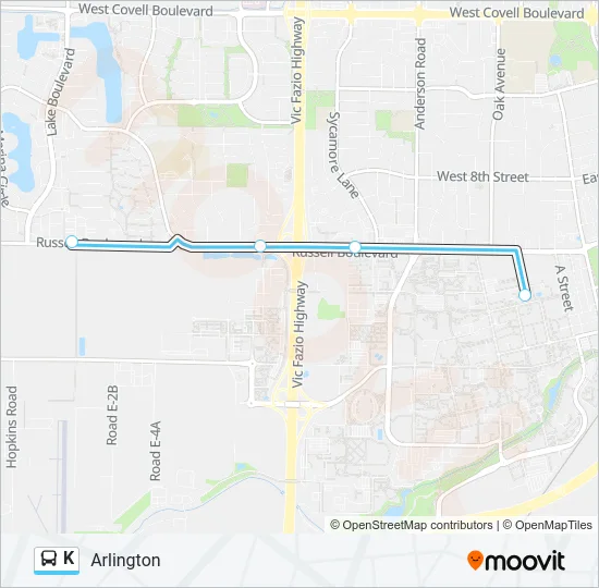 Arlington Bus Routes Map K Route: Schedules, Stops & Maps - Arlington (Updated)