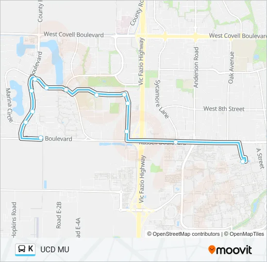 K Bus Line Map