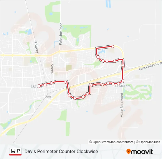 P Bus Line Map