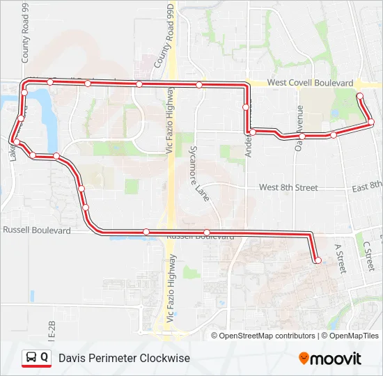 Q Bus Line Map