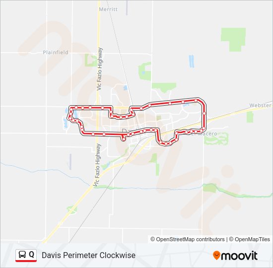 Q Bus Line Map