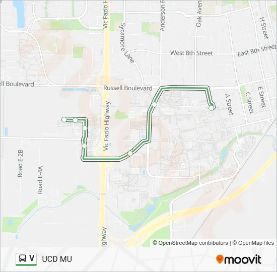 V Bus Line Map