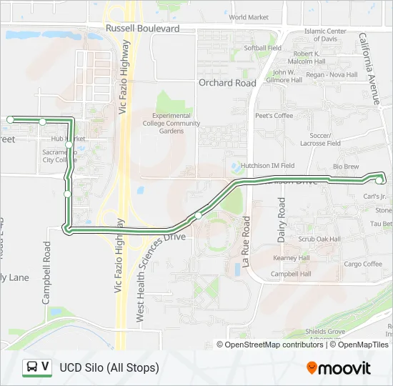 V Bus Line Map