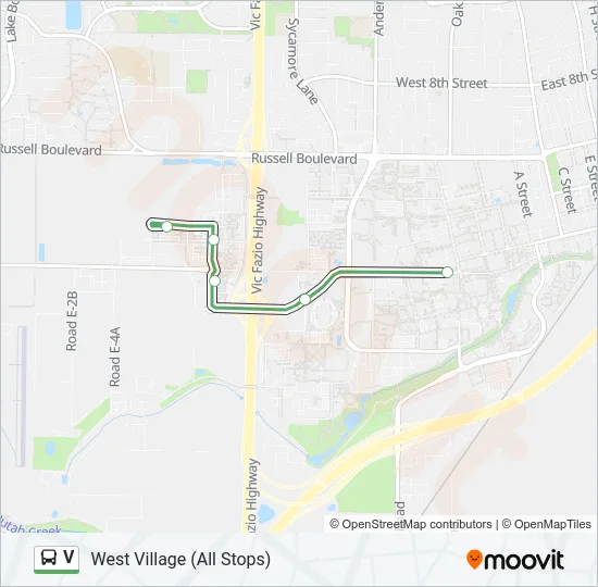 V Bus Line Map