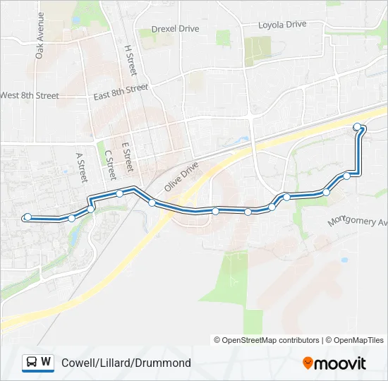Mapa de W de autobús