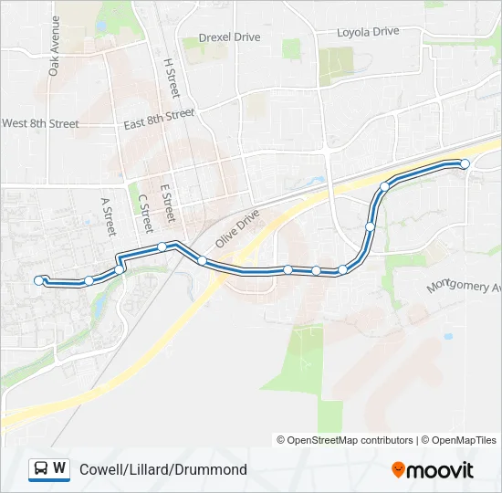 Mapa de W de autobús