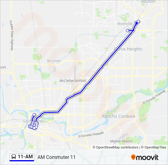 Mapa de 11-AM de autobús
