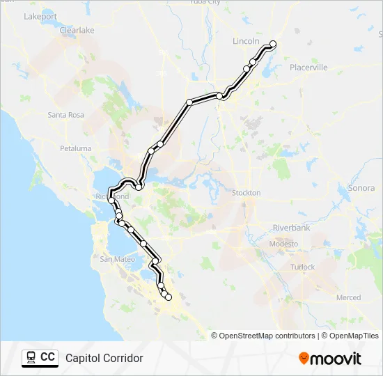 CC Train Line Map
