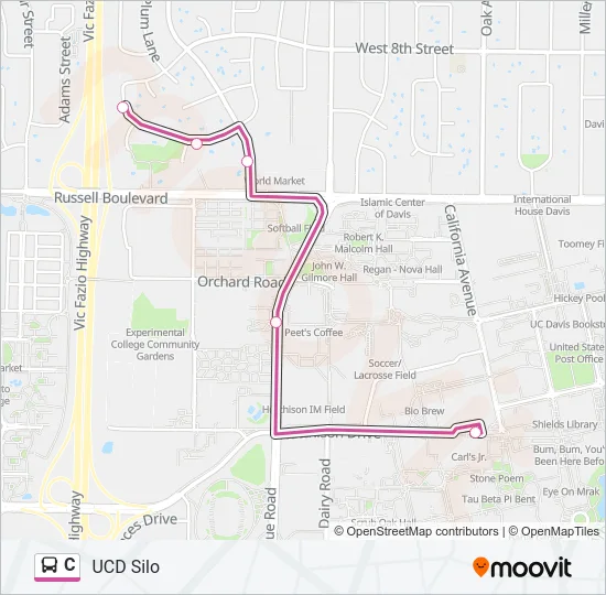 Mapa de C de autobús