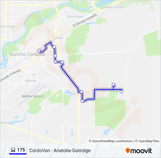 175 Bus Line Map