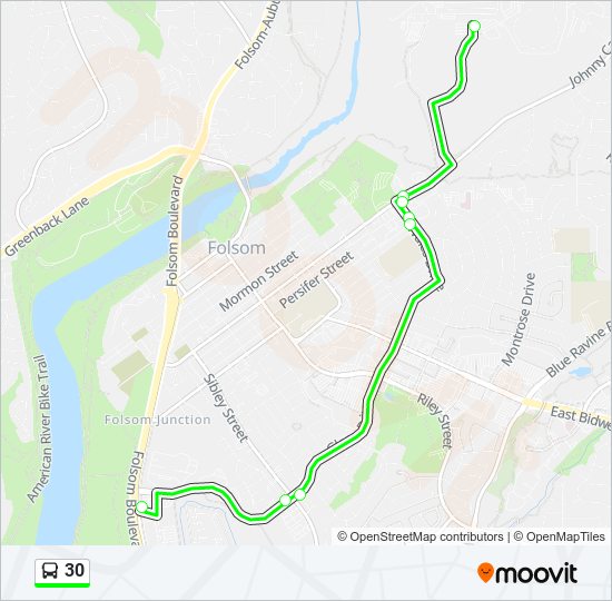 30 bus Line Map