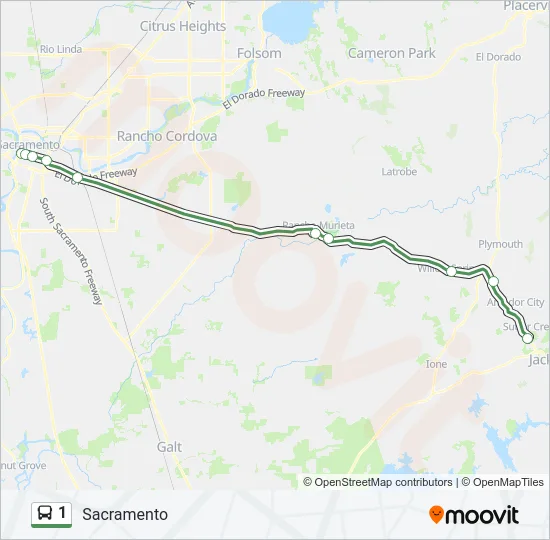 1 Bus Line Map