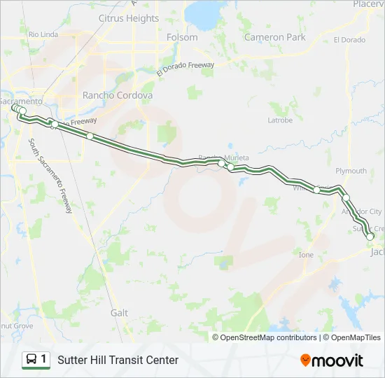 1 Bus Line Map