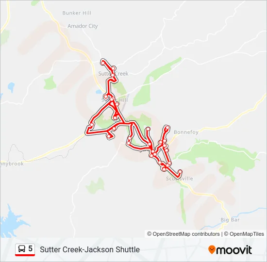 Mapa de 5 de autobús
