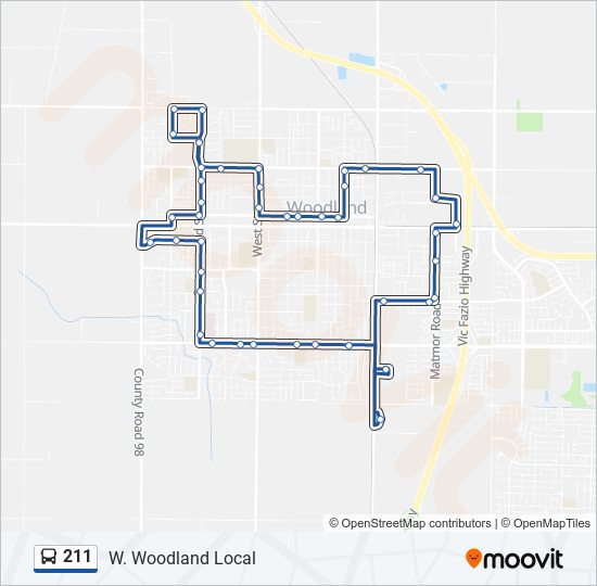 211 bus Line Map