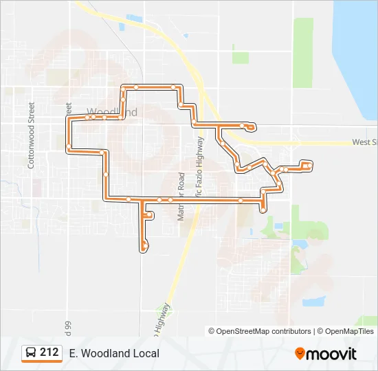 Mapa de 212 de autobús